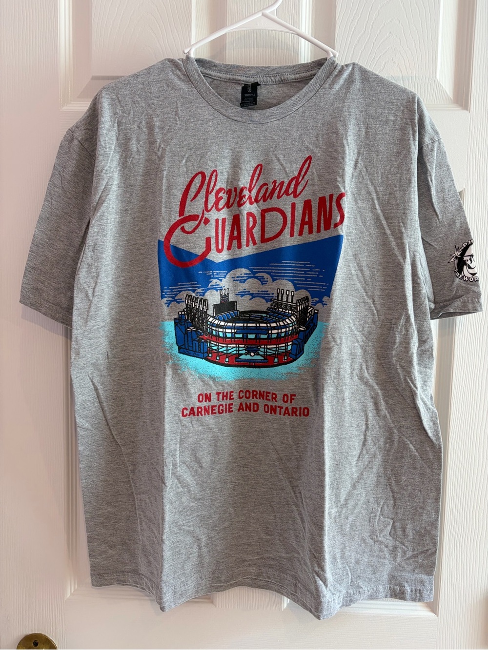 Cleveland Guardians MLB Promotional Giveaway T-Shirt, very gently used.